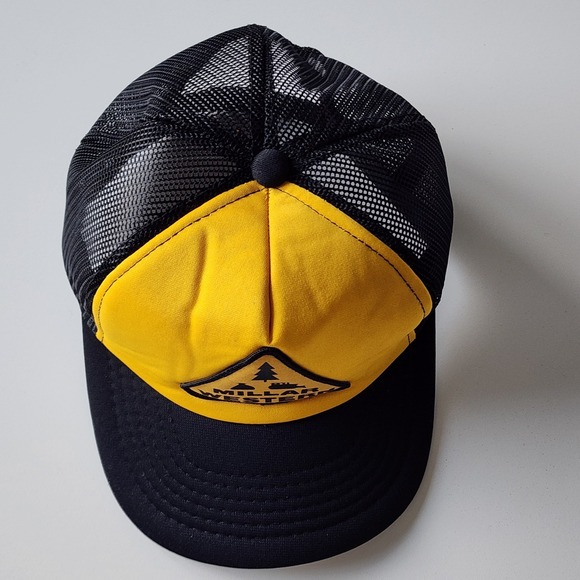 Vintage Millar Western Trucker Hat Snap Back Cap Patch Forest Products Yellow - Picture 6 of 10